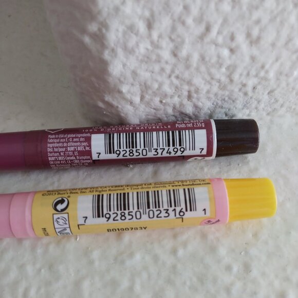 🍉🩷 BN BURT'S BEES LIP SHIMMER LIP COLOR GRAPEFRUIT & WATERMELON - Picture 4 of 4